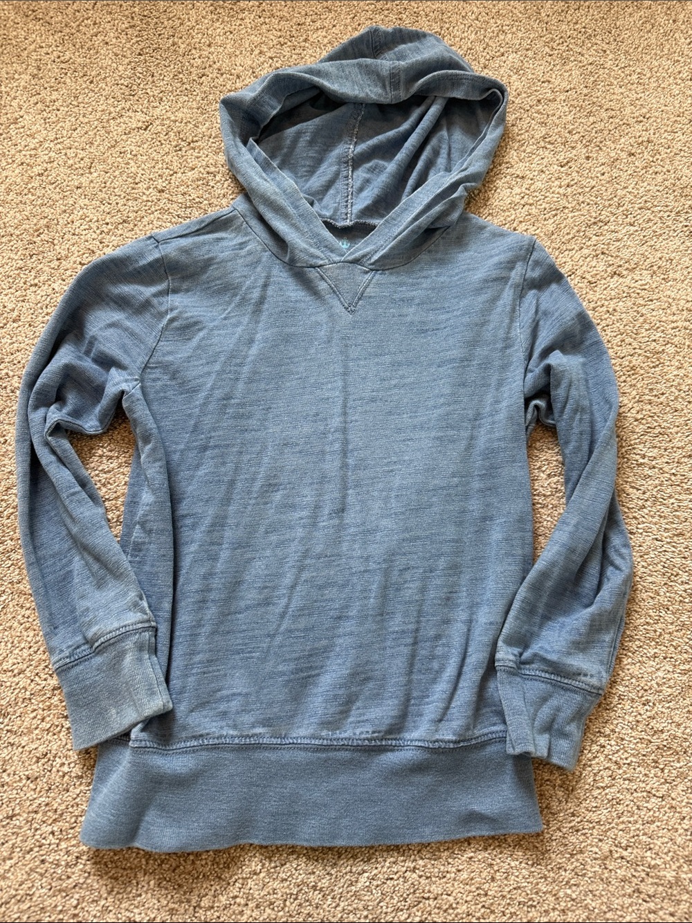Crewcuts Hooded Long Sleeve Tee in Slate Blue (6-7)